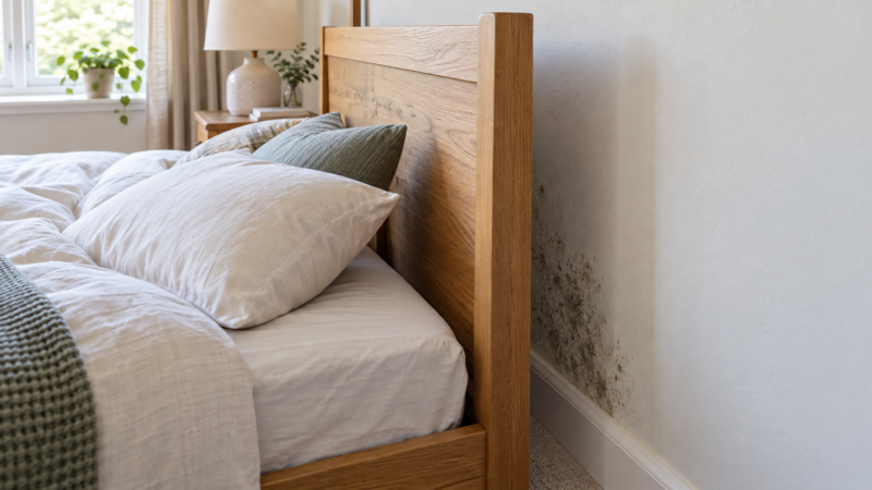 Muffa solo dietro il letto? Ecco perché compare proprio lì